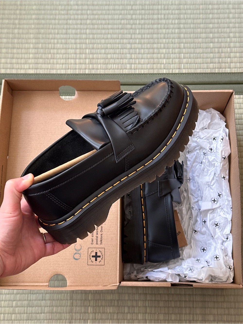 Dr. Martens Adrian Bex Smooth Leather Tassel Loafers, size 38 (US size 7W/8M)